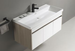 Раковина Gid 5510s 71165 встраиваемая сверху белая 101x46.5x15